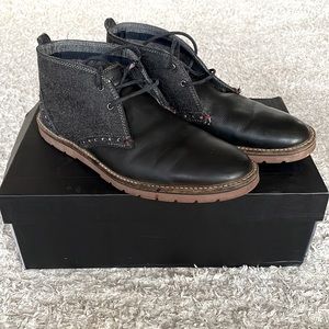 Ben Sherman black chukka (9) leather and wool